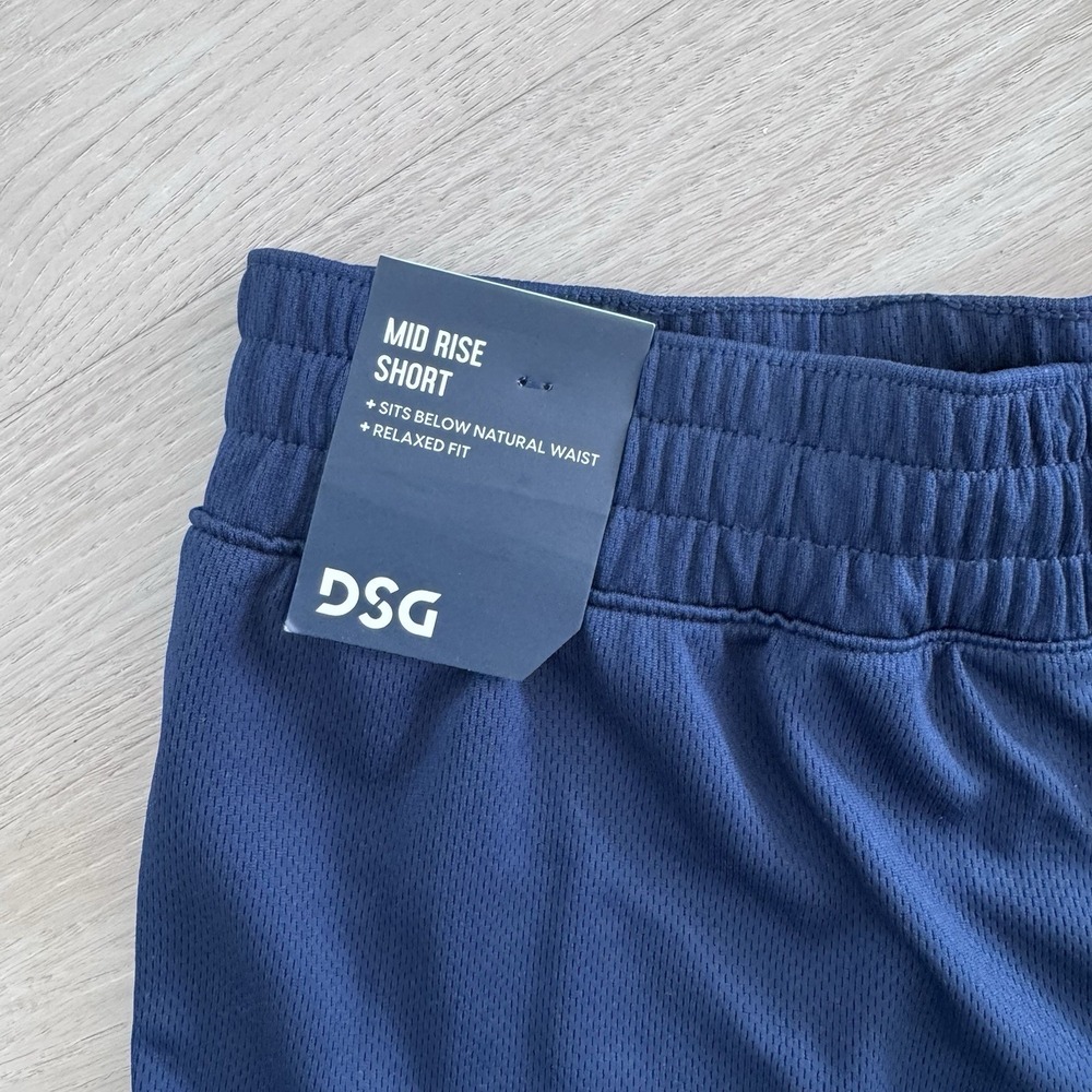 DSG Girls Large 14 Navy Mesh Athletic Shorts Mid Rise NWT - Picture 5 of 9